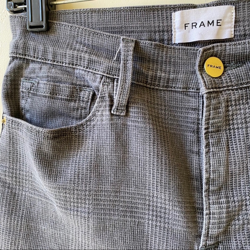 Frame Ali high-rise in grey plaid